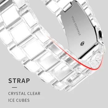 Más reciente de la Correa para el Apple Watch de la Banda de la Serie 1 2 3 4 5 Transparente para el Iwatch pulsera de 38 mm 40 mm 42 mm 44 mm Correa de accesorios