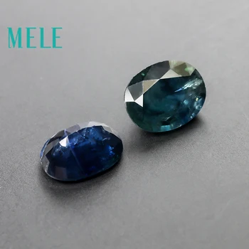 Natural de color Azul Zafiro suelto de piedras preciosas para la fabricación de joyas,4*6-6*8mm de corte ovalado 1-2ct 2pcs joyería fina DIYstones con de Alta calidad