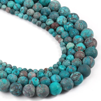Natural de Cuentas de Piedra Verde Azul Americano Turquesas Jaspers Perlas para la Joyería, Haciendo DIY hechos a Mano de la Pulsera del Encanto del Collar de 15