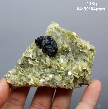 Natural Raras casiterita y Mica Simbiótica Mineral espécimen de cristales y piedras curativas de los cristales de cuarzo