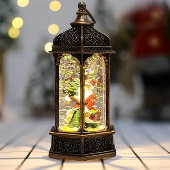 Navidad Santa muñeco de Nieve Decorativos Linterna Retro LED de Luz de Navidad de Viento de la Lámpara de Luz de la Noche de Navidad de Fiesta Decoración de Mesa
