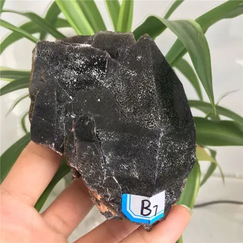 Negro Natural De Cristal De Cuarzo De Clúster Punto De Curación
