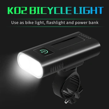 NEWBOLER Potente Luz de la Bicicleta 5200mAh de Aluminio Banco de la Alimentación por USB Recargable T6 Bicicleta Luz Delantera de MTB de la Linterna de la Bicicleta Accesorios