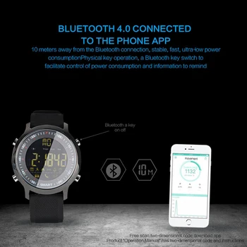 NIYOQUE EX18 IP67 Impermeable Bluetooth 4.0 Smart Watch de Llamada de Notificación por SMS de Alarma Inteligente Reloj Sportwatch para Android IOS Teléfono