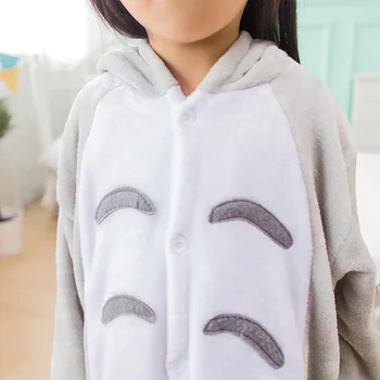 Niño Niña Pijamas de los Niños de Nueva Unisex pijamas Totoro Niño de dibujos animados de Animales de Cosplay Pijama Enterizo de ropa de dormir con Capucha