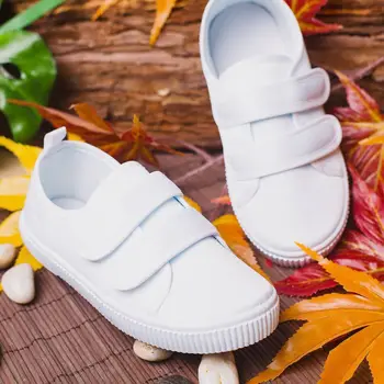 Niños Zapatos Niños Zapatillas de Lona Slip-on Cómodo de Peso Ligero de la Piel-Amistoso de la Causal que se Ejecuta Zapatillas de Tenis para Niños Niñas