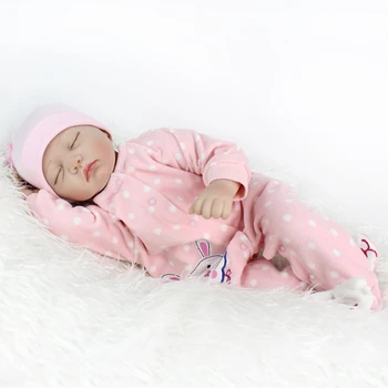 NPKDOLL 22 Pulgadas de Mano de Dormir Muñeca Reborn Bebés de Silicona Realista de los Juguetes de Bebé Para las Niñas de la Moda de Renacer Boencas Juguete