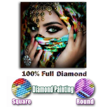 Nueva 5D BRICOLAJE Diamante enmascarado de Pintura de la belleza de los ojos de punto de Cruz de Decoración para el Hogar Diamante Patrón de Mosaico circular Bordado de Diamantes Regalos