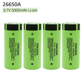 Nueva Batería Para 26650A 3.7 V 5000mAh Li-ion 26650 batería para Linterna del Banco del Poder de batería de Li-ion Recargable de Baterías
