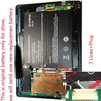 Nueva Batería para Irbis NB125 NB211 Tablet PC Li Recargable de Polímero de Acumulador de Reemplazo de 7.4 V/7.6 V 7 Líneas+Conector