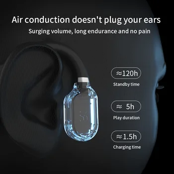 Nueva Conducción Ósea Auriculares Bluetooth 5.0 inalámbrica No En la oreja los Auriculares IPX6 Impermeable de los Deportes de el Gancho para la Oreja los Auriculares