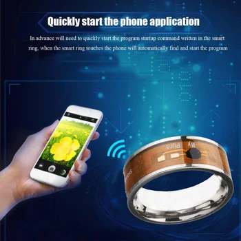 Nueva Desig Inteligente Anillo NFC Tarjeta de IDENTIFICACIÓN Multifuncional Impermeable Inteligente Magia ropa Inteligente Dedo Digital Anillo NFC teléfono Móvil
