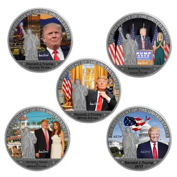 Nueva Donald Trump, Presidente de la Moneda Conmemorativa de Plata de Calidad Chapado en Bitcoin Coleccionables Regalo Poco monedas de objetos de interés Histórico
