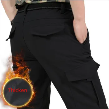 Nueva Hot2020 de Lana Gruesa de Invierno Pantalones de los Hombres a prueba de viento Cálido Impermeable Pantalones Pantalones Casuales Hombres Militares del Ejército de Pantalones Masculinos 4xl