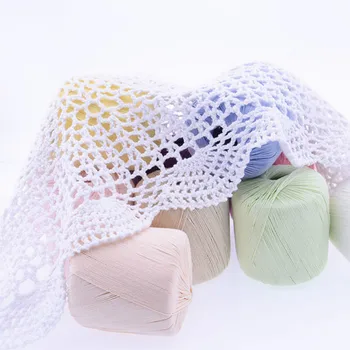 Nueva Llegada de 40 G 5# Encajes de Hilo para tejer a Crochet Verano Otoño Chal Vestido de Algodón de la Mano de Tejer Hilados de Diy hechos a Mano