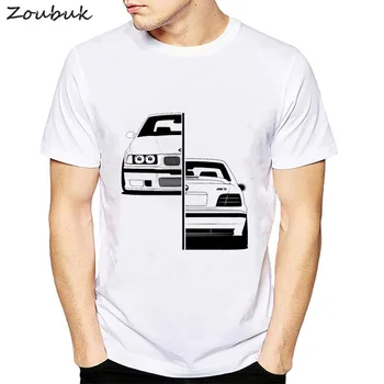 Nueva Llegada Fresco de la Automoción Coche Turbo E30 E36 E46 camiseta de los hombres de Anime camisetas camiseta hombre Camiseta de los Hombres Camisetas