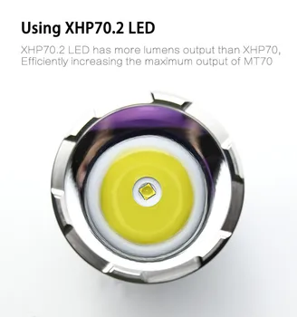NUEVA Mateminco MT70 Linterna del CREE XHP70.2 LED max 6000 Lúmenes de mano de luz de 1039 Metros de Largo alcance al aire libre de la luz de búsqueda