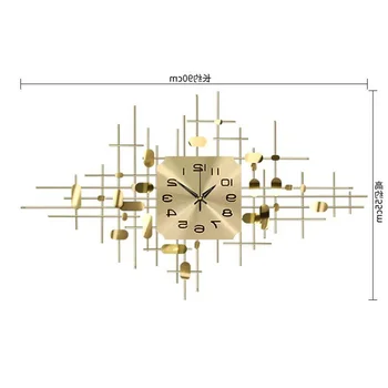 Nueva Nórdicos de relojes de Lujo Sala de estar de la Casa de Moda de la Personalidad de la Atmósfera Creativa de Arte en 3D Reloj de Pared de la Decoración del Hogar, Diseño Moderno