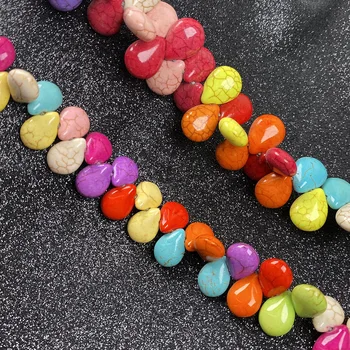 Nueva Piedra Natural de Perlas Horizontal Agujero de Melón de la Semilla Forma de la Turquesa de Perlas para la Joyería de BRICOLAJE Pulsera del Collar de los Accesorios