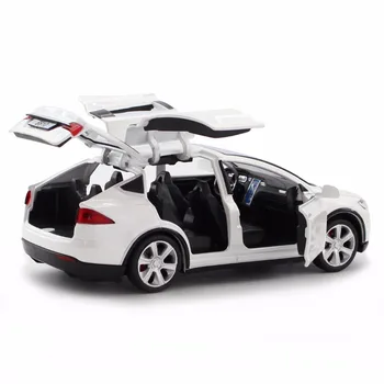 Nuevo 1:32 Tesla MODEL X de Aleación Modelo de Coche Diecasts & Vehículos de Juguete Coches de Juguete Envío Gratis Kid Juguetes Para Niños, Regalos de Juguete de Niño
