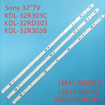 Nuevo 3 piezas 8LED de la retroiluminación LED de la tira para la TV KDL-32R433B 32R435B 32R420B 32R430B LG INNOTEK 32PULGADAS WXGA NDSOEM WA WB 612mm