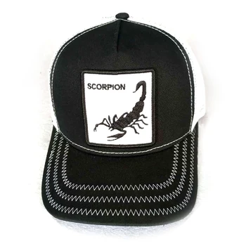 Nuevo Animal Big Black Scorpion Exquisitos Bordados de Anime Lindo Verano de Malla Gorra de Béisbol de los Hombres de la Señora al aire libre, Sombrilla sombreros