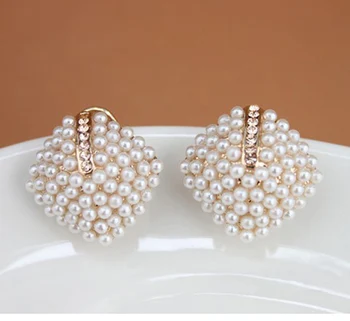 Nuevo de la Moda de Joyería de Cristal de diamante de imitación de la Perla Pendientes de la Vendimia Pendientes del Perno prisionero para las Mujeres Muchachas de la Señora de Regalos Mayoristas E3132