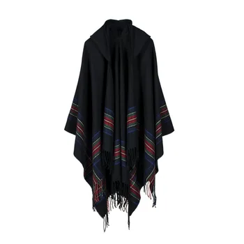 Nuevo diseño ACRÍLICO foulard de mujer Otoño / Invierno caliente de la moda de capa poncho 130*150CM Negro/Gris/Rojo Vino/de color Caqui tippet chal