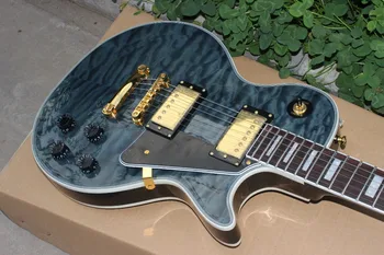 Nuevo estándar Personalizado,guitarra Eléctrica,del color del Oro de hardware gitaar,llama la parte superior de caoba, cuerpo de guitarra.,soporte de personalización