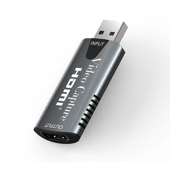 Nuevo Mini HD de 1080P HDMI de la Tarjeta de Captura de Vídeo USB 2.0 HDMI Video Grabber para el Juego / Video Streaming en Vivo de la Herramienta