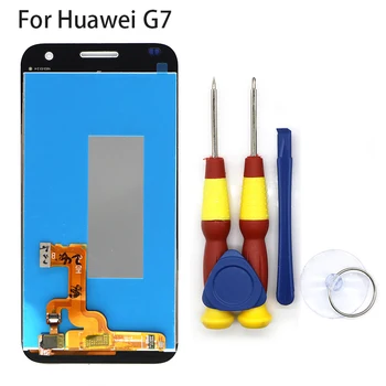 Nuevo original del LCD de la Pantalla Táctil LCD de Pantalla Para Huawei G7 Piezas de Repuesto + Desmontar la Herramienta de+adhesivo 3M