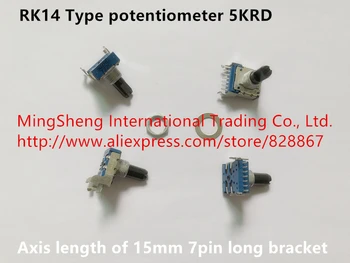 Nuevo Original RK14 Tipo potenciómetro 5KRD longitud de eje de 15mm de 7 clavijas de largo soporte (CAMBIAR)