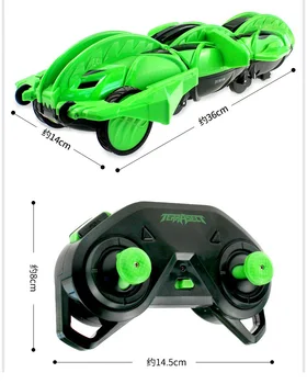 Nuevo Verde ABS Terrasect Control Remoto de 2.4 Ghz, la Transformación de inclinación del Vehículo Flip Deformación Juguetes al aire libre