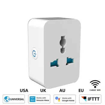 NUEVO Wifi Y Bluetooth Socket Universal Multi-función de Conversión de Socket 10 16A Interruptor Wifi Para Amazon Alexa principal de Google IFTTT