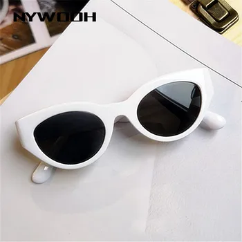 NYWOOH Marca Vintage Gafas de sol de las Mujeres de Lujo de diseño Retro Black Cat Eye Gafas de sol Gradiente uv400 Gafas de Sol de Espejo