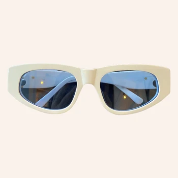 Ojo de gato Gafas de sol de Moda de las Mujeres de Lujo de la Marca del Diseñador de Espejo Rectángulo de Gafas de Sol Gafas de Sombra UV400