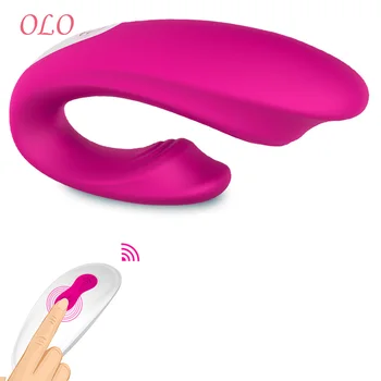 OLO Flexible Clítoris Vagina Estimulador Vibrador Juguetes Sexuales para Mujeres Inalámbrico de Control Remoto de la Pareja Comparten G-spot Vibrador