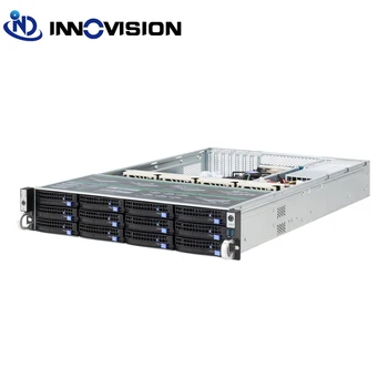 Optimizado 2u 12bays caliente del servidor de intercambio caso L=650mm enorme de almacenamiento de conexión directa de un chasis con un plano posterior de la nube/NVR/NAS/IPF