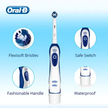 Oral B Electtric Cepillo de dientes con Brocha facial de Limpieza Profunda de los Dientes y la Cara Lavable Electrónica de Blanqueamiento de Dientes Cepillo Mejor Regalo