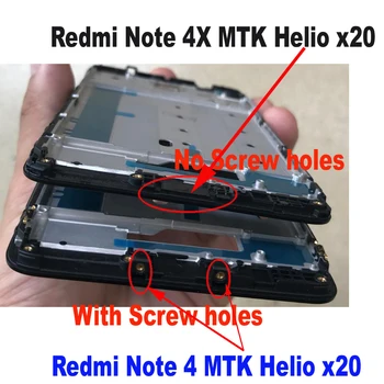 Original 10 puntos Digitalizador de Pantalla Táctil Sensor de la Pantalla LCD de la Asamblea + Marco Para el Xiaomi Redmi Note 4 Note4 Nota 4x MTK Helio X20