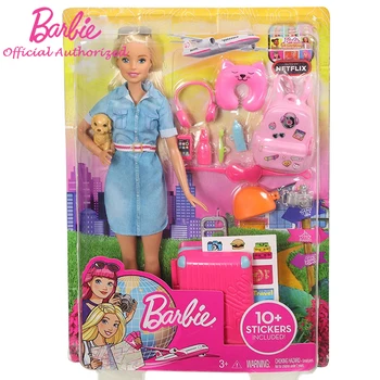 Original de Barbie Muñecas de la Marca Viajes Chica con perro Surtido Fashionista Muñeca Juguetes para los Niños Regalo de Cumpleaños Renacer Bonecas