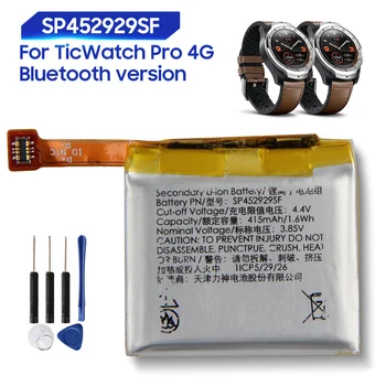 Original de la Batería de Reemplazo Para TicWatch Pro 4G Bluetooth Versión SP452929SF Genuino Reloj de la Batería 415mAh