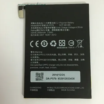 Original de la Copia de seguridad de batería de 2000mAh BLP579 Uso de la Batería Para OPPO R5 R8107