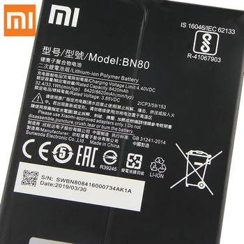 Original de Reemplazo de la Batería De Xiaomi Pad4 Plus Comprimido 4 Pad4 Más BN80 Genuino de la Batería del Teléfono 8620mAh