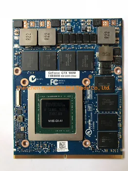 Original N16E-GX-A1 nVidia GTX 980M 8G Gráfica de la GPU de la Tarjeta de GTX980M para Dell Alienware 18 M18X R2 R3 R4 /HP /MSI/ cuaderno Clevo