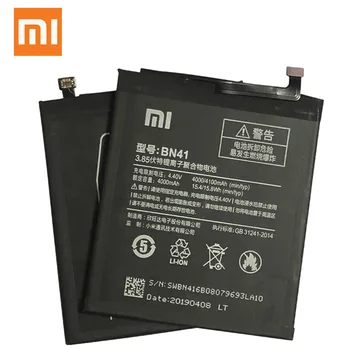 Original Xiaomi batería BN41 bn41 para Xiaomi Hongmi Redmi Note 4 Nota 4 4000mAh Reemplazo de Alta Capacidad BN 41 Baterías
