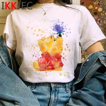 Oso Kawaii Divertidos dibujos animados Camiseta de Anime Lindo Harajuku 90 Camiseta Ullzang Gráfico de Estilo coreano T-shirt Ropa de la parte Superior Camisetas Mujer