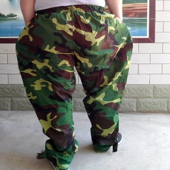 Otoño de Gran Tamaño 9XL 10XL de los Hombres Pantalones de Cintura Elástica Más el Tamaño de 8XL Camuflaje Verde del Ejército Fuera de la Puerta de 140KG Estilo de Pantalones de Trabajo