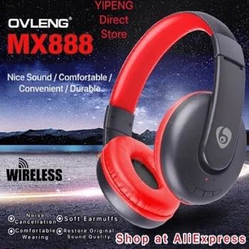 OVLENG MX888 Más de Oreja Bajo Estéreo Bluetooth Auriculares Auriculares Inalámbricos de Apoyo a las Micro SD TF Tarjeta de Micrófono de la Radio de Juego de Auriculares