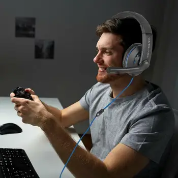 P2 Gaming Headset Auricular con Cable de Jugador de Auriculares de Sonido Estéreo de Auriculares Con Micrófono Para PS4/Nintendo Interruptor/Xbox One/PC